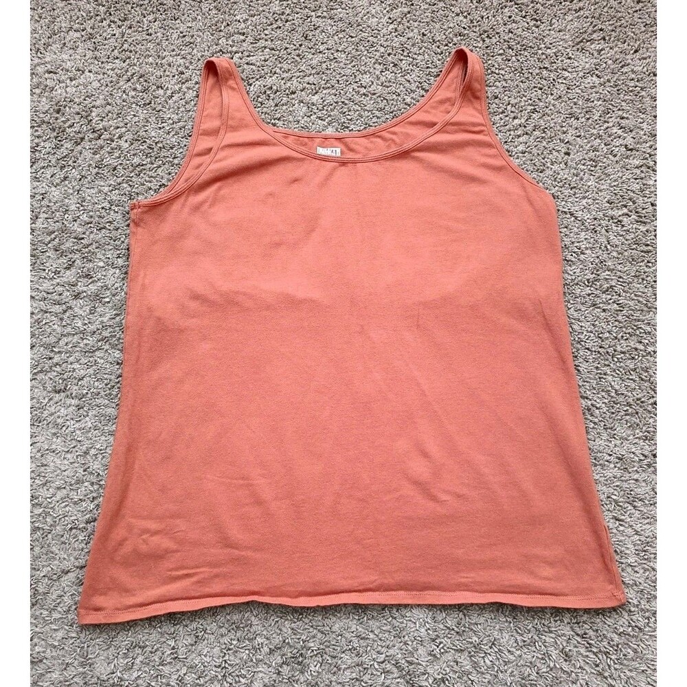 Duluth Trading Co Orange Solid Jersey Camisole Shelf Bra Tank Top Women’s 2XL